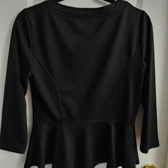 Spense Black Peplum Blazer - Picture 2 of 7